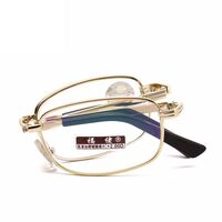 Folding metal reading glasses 2020防蓝光 with Blue ray cut protection with case, diopters from +1.00 to +4.00, RMC=62-64
