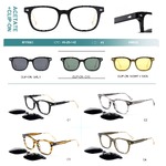 Оправа пластиковая из материала ацетат + насадка поляризационная солнцезащитная (клипон) Big City M1106S