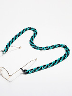 Acrylic black and malachite green glasses chain retro fashion GB048