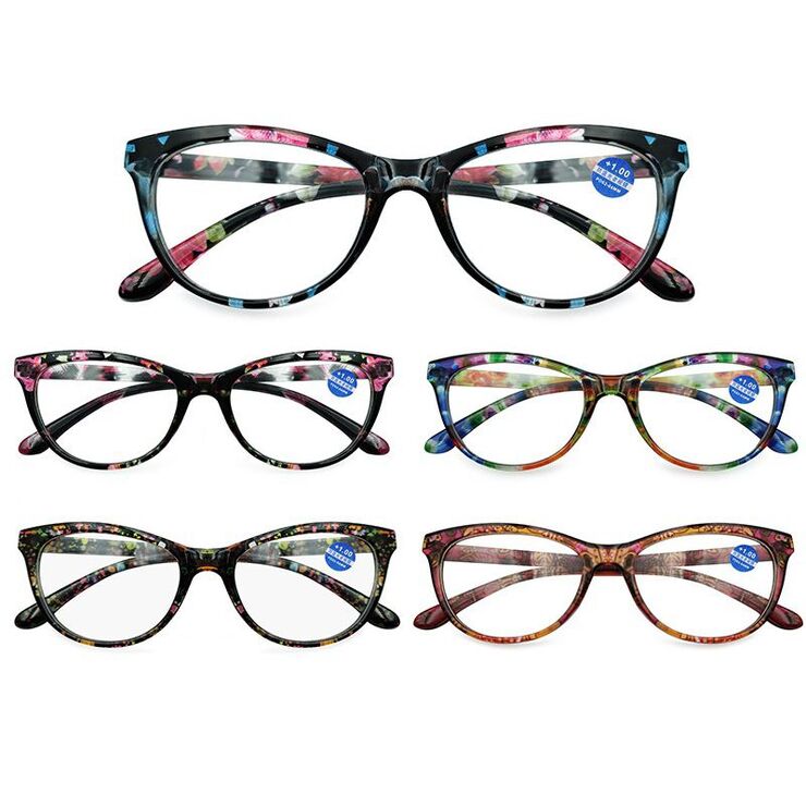 Plastic reading glasses Y8082 with Blue ray cut protection, diopters from +1.00 to +4.00, RMC=62-64