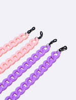 Set of two acrylic black and colored glasses chain GM070