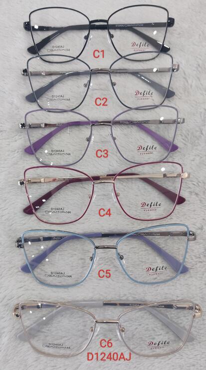 Metal frames for glasses with flex hinges Defile D1240AJ