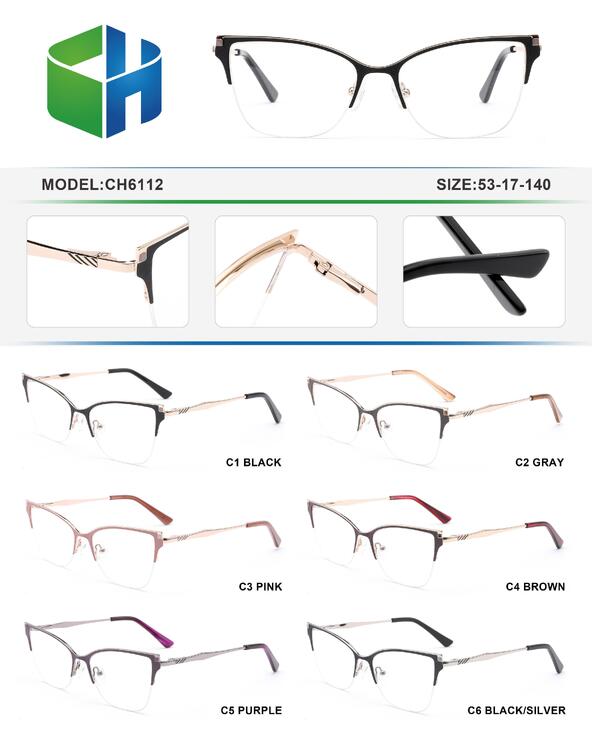 Оправа металлическая полуободковая с флексом CH6112-DA