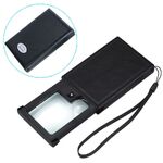 Лупа складная с универсальной подсветкой 21015-XX, размеры: 45*45 мм, ⌀20 мм, увеличение: 3X, 6Х