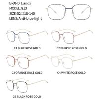 Protective metal glasses with anti-blue light lenses Landi LD813