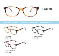 Plastic acetate eyeglasses frame for women with spring hinges WD2226