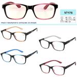 Ready-made plastic frame anti-glare glasses with spring hinges Vizzini V7175, diopters from +0.75 to +4.00 (step 0.25)