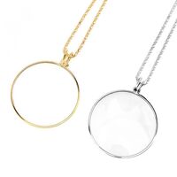 Magnifier, magnifying glass in the form of pendant around the neck 12092-XX, diameter: 42 mm, magnification: 5Х