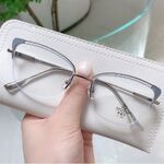 Оправа полуободковая комбинированная (металл + TR90) с линзами Blue Ray Cut и флексами MAMO F93026