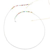 Metal non-slip chain, with glass beads, for glasses and masks GL177