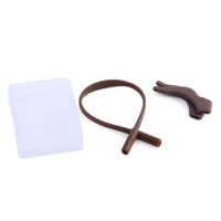 Kit: elastic string glasses holder with, 18 cm, fastening - Ø3*4 mm + silicone stopper