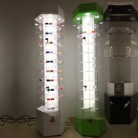 Acrylic floor rotating display stand for glasses, frames, cases and accessories 16000-42, size 160 * 46 cm