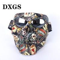 Safety shockproof sports goggles-mask 风镜-骷颅头转印
