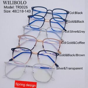 Оправа металл + TR90 ультратонкая женская с флексом Wilibolo TR3026