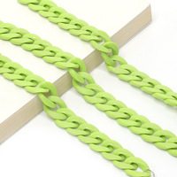 Acrylic non-slip chain, thick concave shape 29 colors, for glasses and masks GB011-2