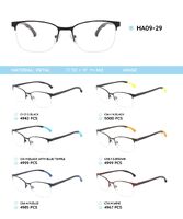 Metal frame with temples made of TR-90 material with a bendable tip HA09-29