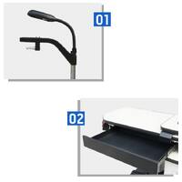 Рабочее место офтальмолога, комбинированный стол + кресло W-580B, столешница 980*490 мм