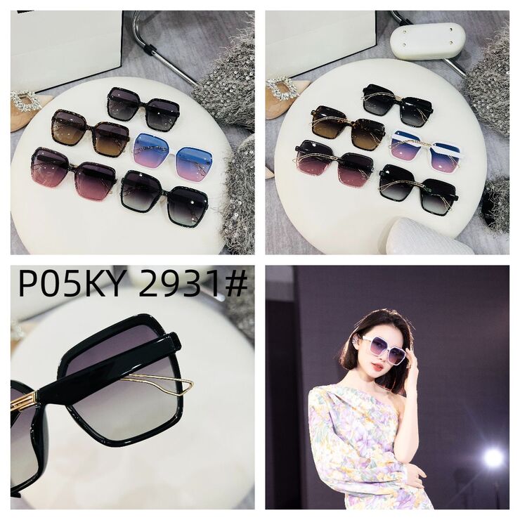 Polarized metal + TR90 sunglasses P05KY 2931