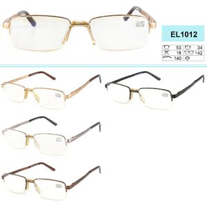 Очки Vizzini EL1012G, block blue light, полуободковые в металлической оправе +1.50 до +2.50 (шаг 0.25)