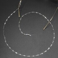Metal non-slip silver chain, with cross, for glasses and masks GS029