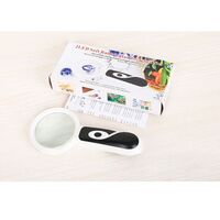 Выдвижная лупа с универсальной подсветкой, увеличительное стекло с ручкой 7B-5A-XX, диаметр 75 мм, увеличение: 3Х, 20Х