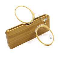 Очки-пенсне пластиковые TR90 для чтения с футляром 6009-竹子款, диоптрии от +1.00 до +3.50, РМЦ=62-64