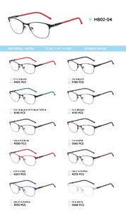 Металлическая оправа с дужками из материала TR-90 HB02-04