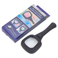 Лупа с универсальной подсветкой, увеличительное стекло с ручкой 600558-XX, размер: 52x52 мм, увеличение: 6X