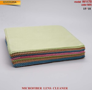 High-density microfiber napkin for glasses lens cleaning W1175, 15*18 cm (price for a pack)