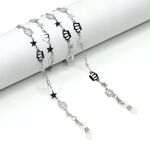 Металлическая нескользящая цепочка, с короной и звездой, для очков и масок GS058