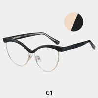 Combined frame (metal + TR90) or glasses with blue light protection, with spring hinges FA87283