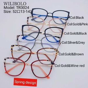 Metal + TR90 ultrathin women's frames with spring hinges Wilibolo TR3024