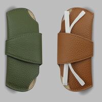 Genuine leather glasses case with microfiber lining ZY018