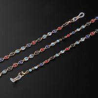 Gold-colored metal non-slip chain, with flowers eyes, for glasses and masks GL954