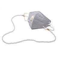 Металлическая цепочка с искусственным жемчугом для очков и масок GL1123