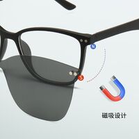 Оправа пластиковая TR90 + поляризационная солнцезащитная насадка (клипон) на магните El Dorado EL2360