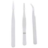 Set of 3 stainless steel tweezers with a PVC case TS-9803