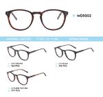 Plastic acetate eyeglasses frame with spring hinges for men WD5002