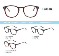 Plastic acetate eyeglasses frame with spring hinges WD5002