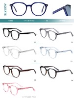Acetate plastic frames for glasses with spring hinges Big City F3003