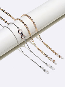 Set of two glasses chain with glasses and rectangles GM121