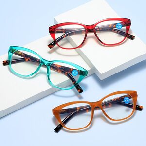 Plastic eyeglasses for reading KY8018 Blue ray cut, diopters from 0.00 to +4.00, PD62-64