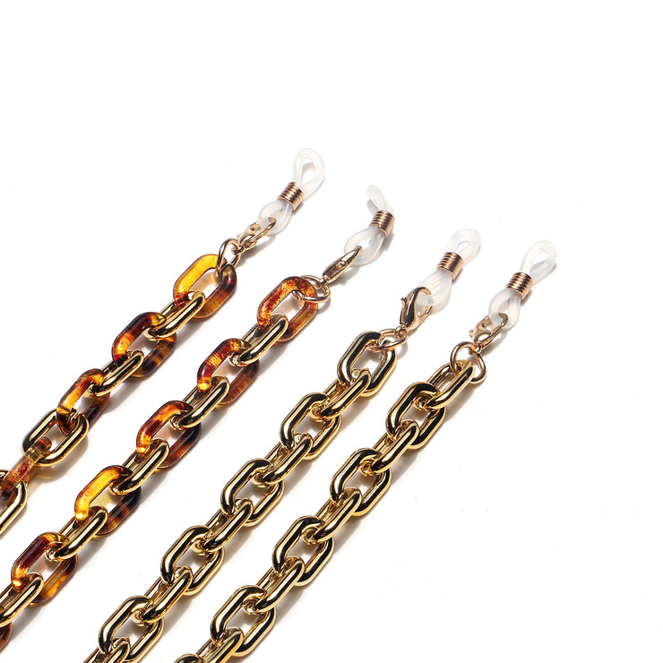 Модная ретро цепочка для очков черного цвета из акрила GB136(1)