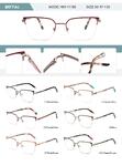 Оправа металлическая полуободковая женская с флексом YM111185-DA