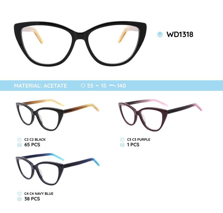 Plastic frames for glasses acetate material WD1318