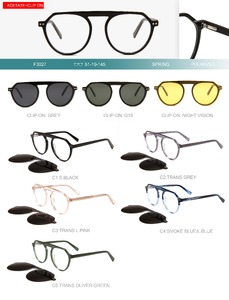 Оправа пластиковая из материала ацетат, с флексом + насадка солнцезащитная (клипон) Big City F3027S