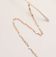 Gold-colored metal non-slip chain, with hollow star and peach heart, for glasses and masks GL1863