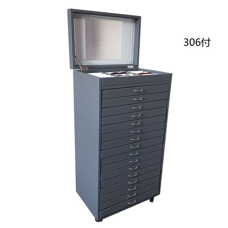 Office box - display case for frames and glasses, with a hinged lid, for 306 slots JS-C221217