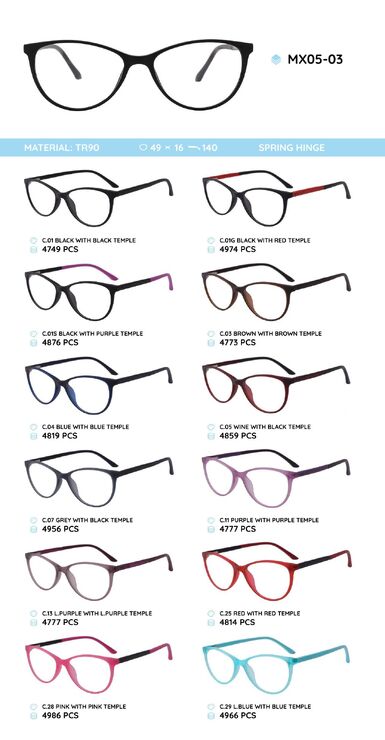 TR-90 plastic frames for glasses MX05-03