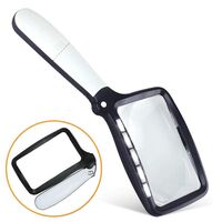 Magnifier with universal backlight, magnifying glass with handle 10863-XX, size: 108*63 mm, magnification: 2X